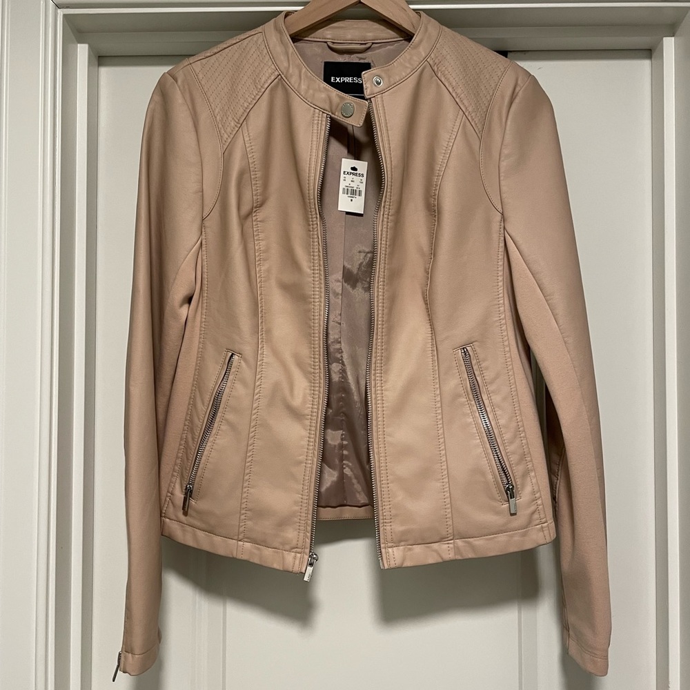 Express NWT tan leather jacket